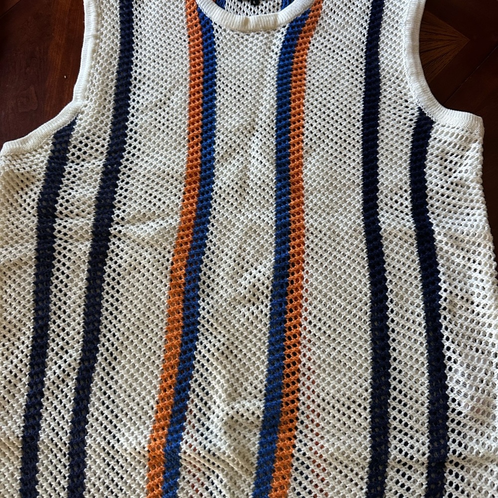 Striped Crochet Tank Top/pants set